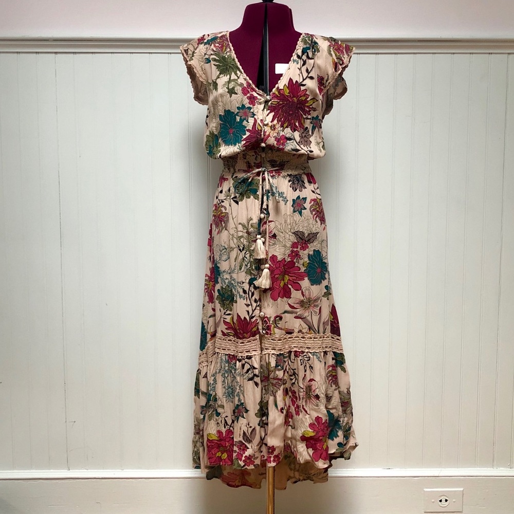 American Rag floral high low maxi dress